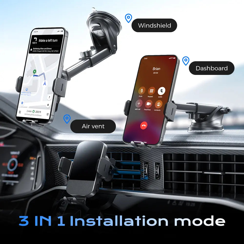 15W Wireless Car Charger with Auto-Clamping Holder