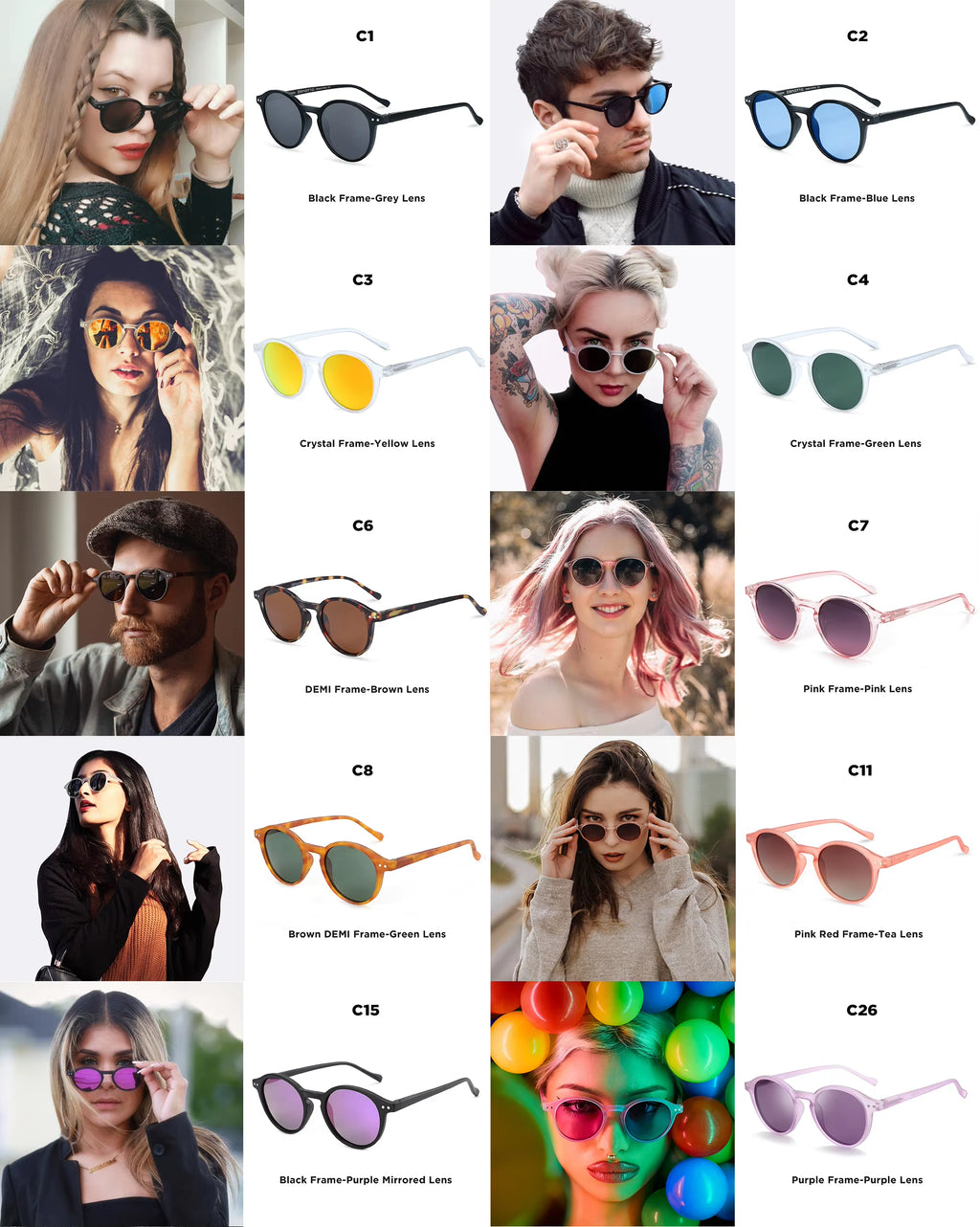 Retro Round Polarized Sunglasses — UV400