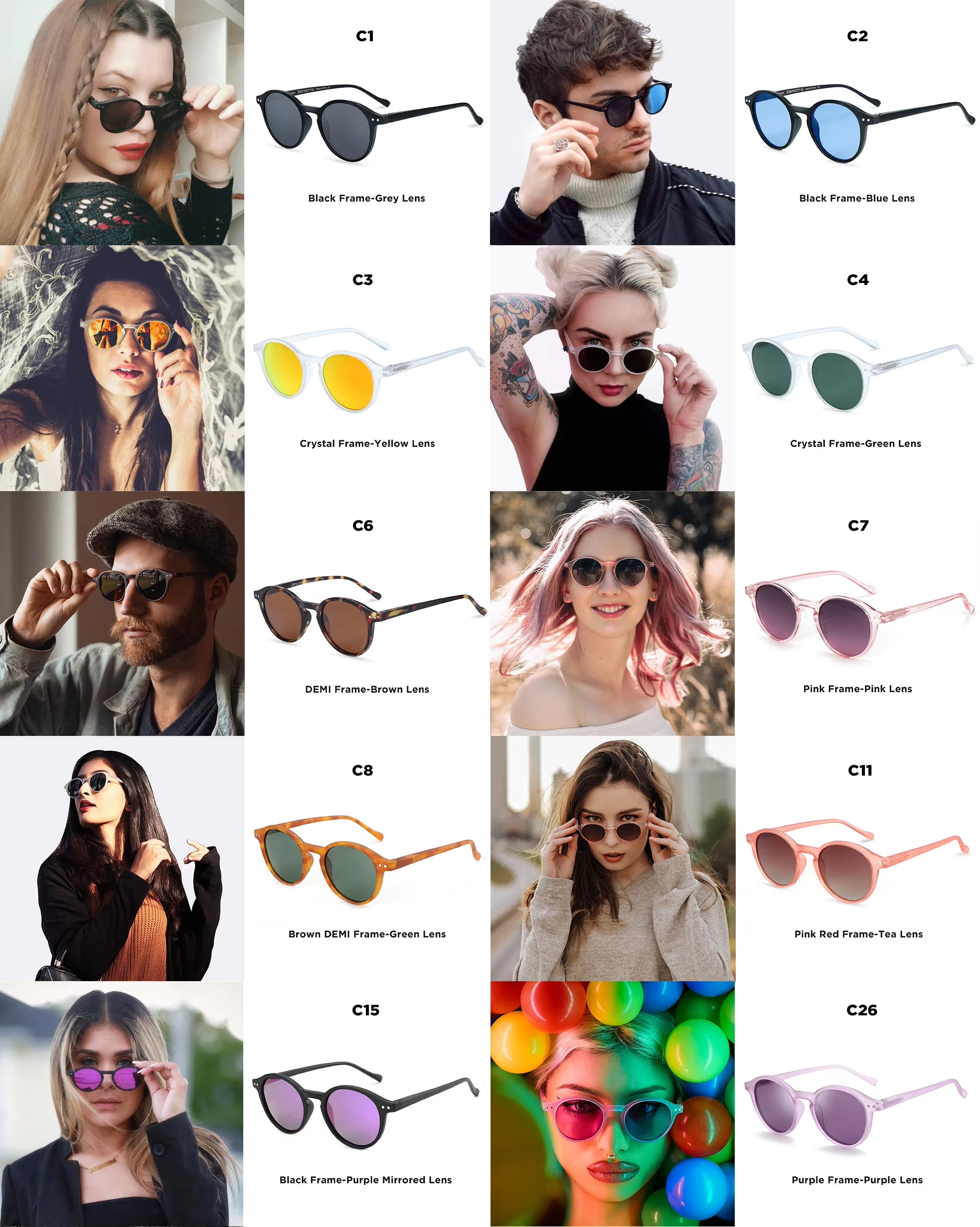 Retro Round Polarized Sunglasses — UV400