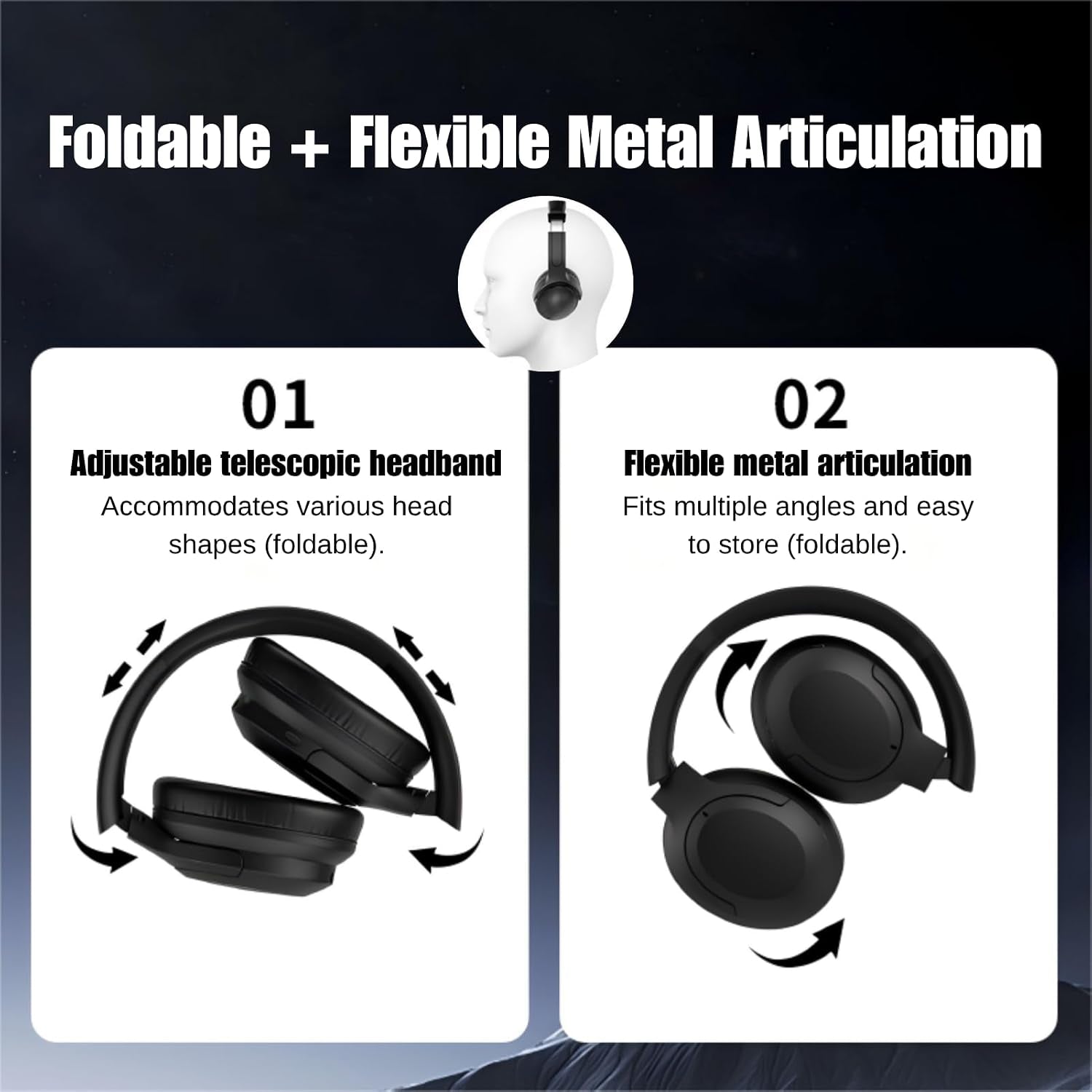 Volt Over-Ear Wireless Headphones — Black