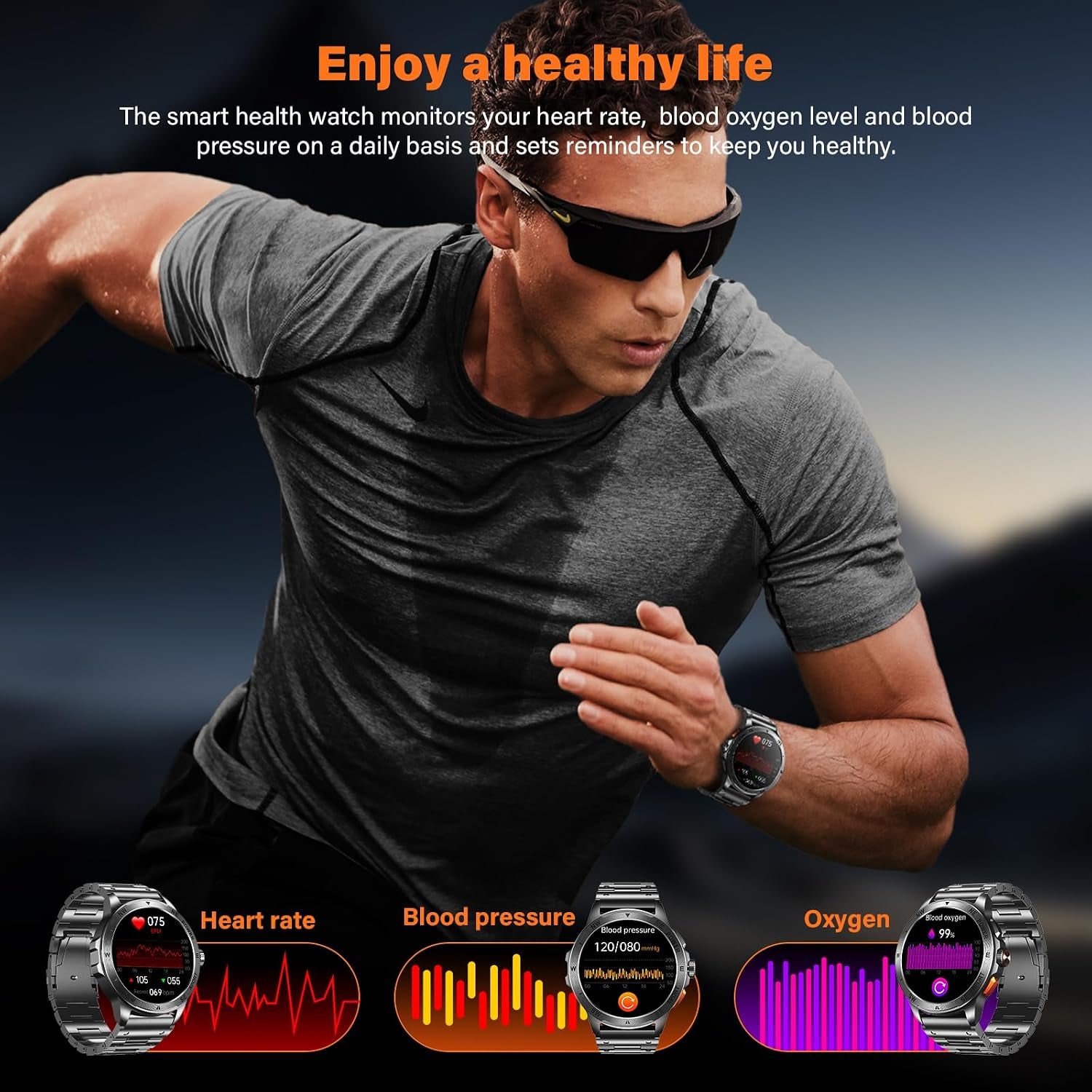 Pulse AMOLED Smartwatch — Calls, SpO2, IP68