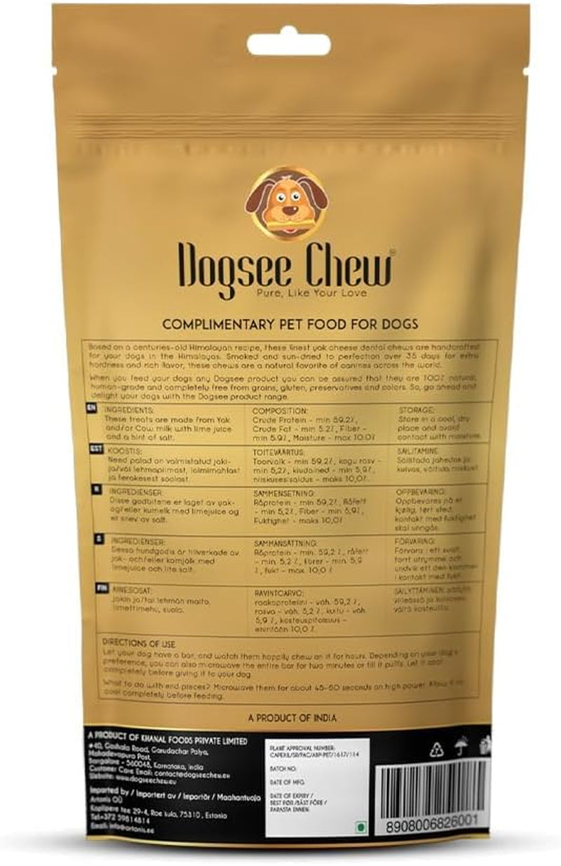 Dogsee Himalayan Yak Cheese Dental Chews — Natural Teeth Cleaning