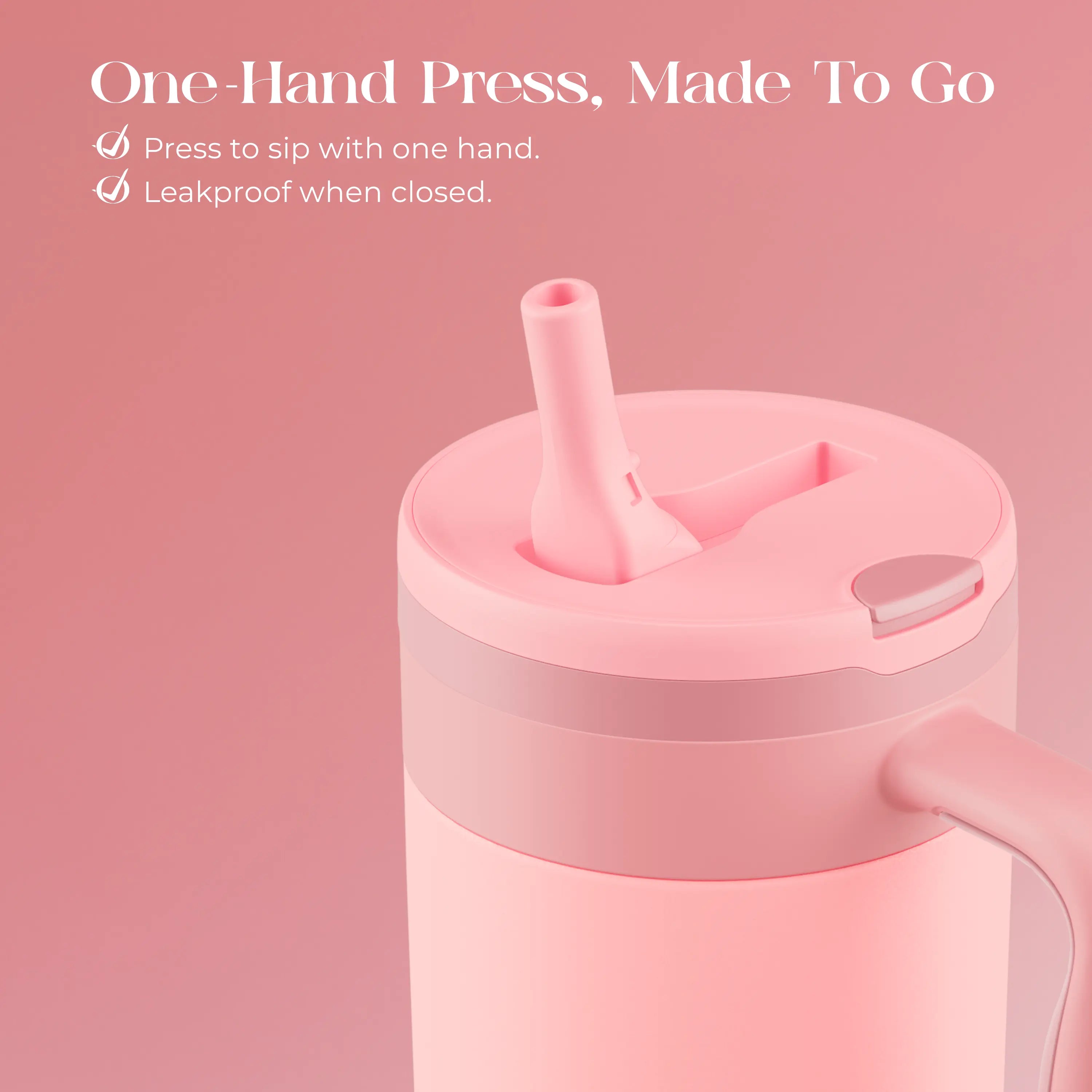 Coquella 40oz Insulated Tumbler — Rose Quartz
