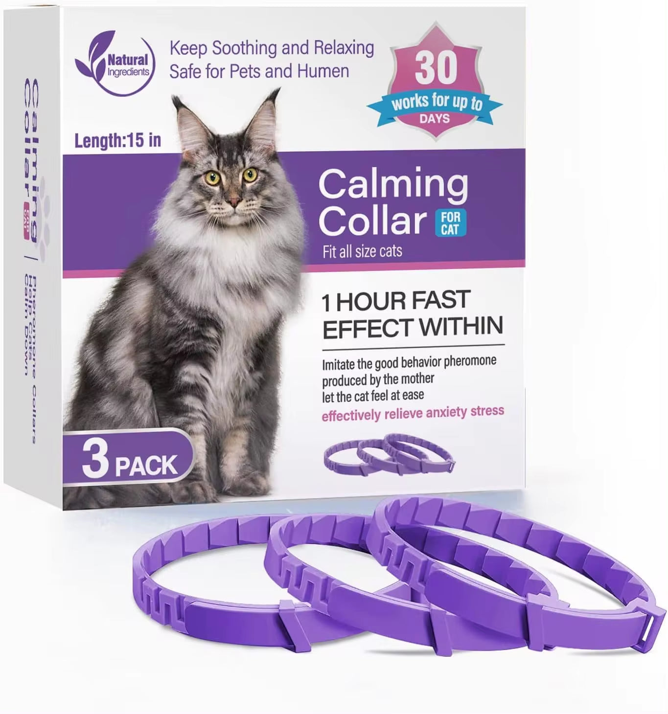 Calming Pheromone Collar for Dogs & Cats — Anxiety Relief