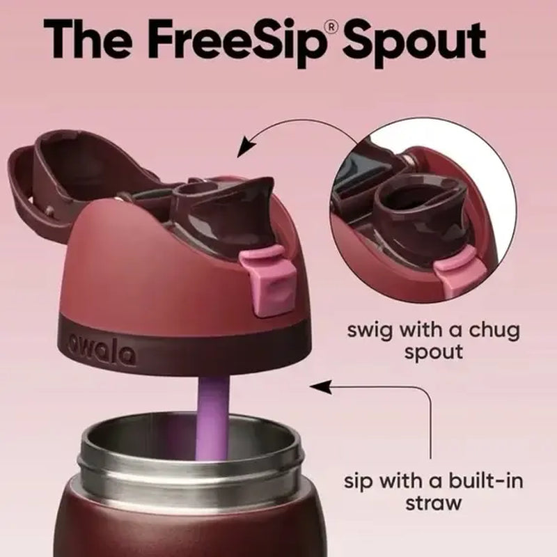 Owala FreeSip Insulated Bottle — 32oz, Black Cherry