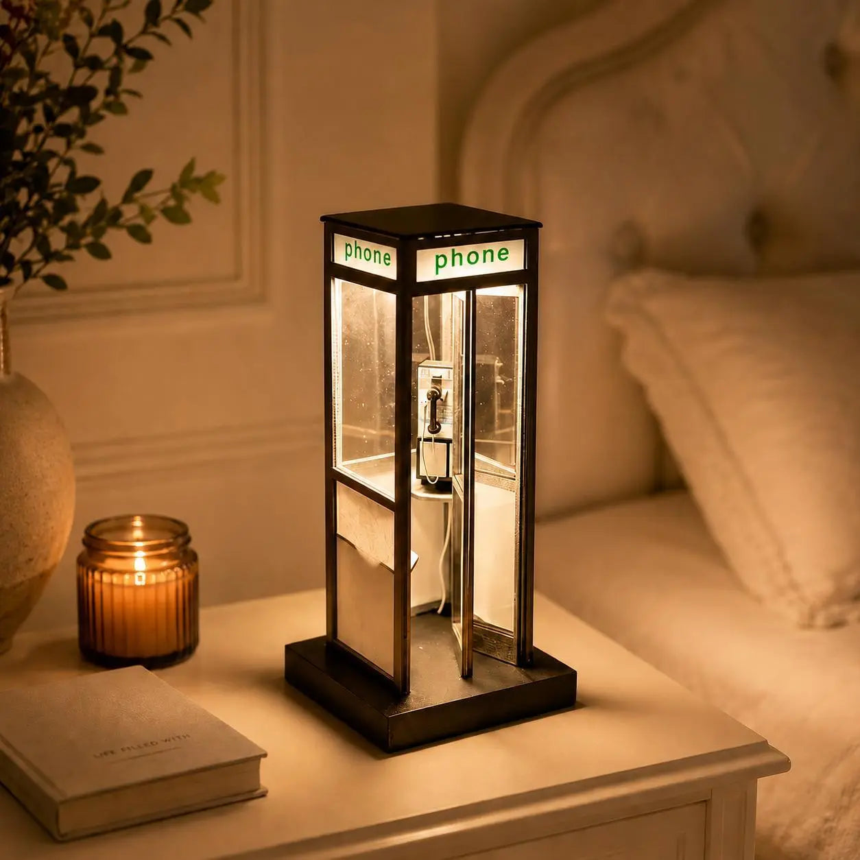 Retro Telephone Booth Night Light