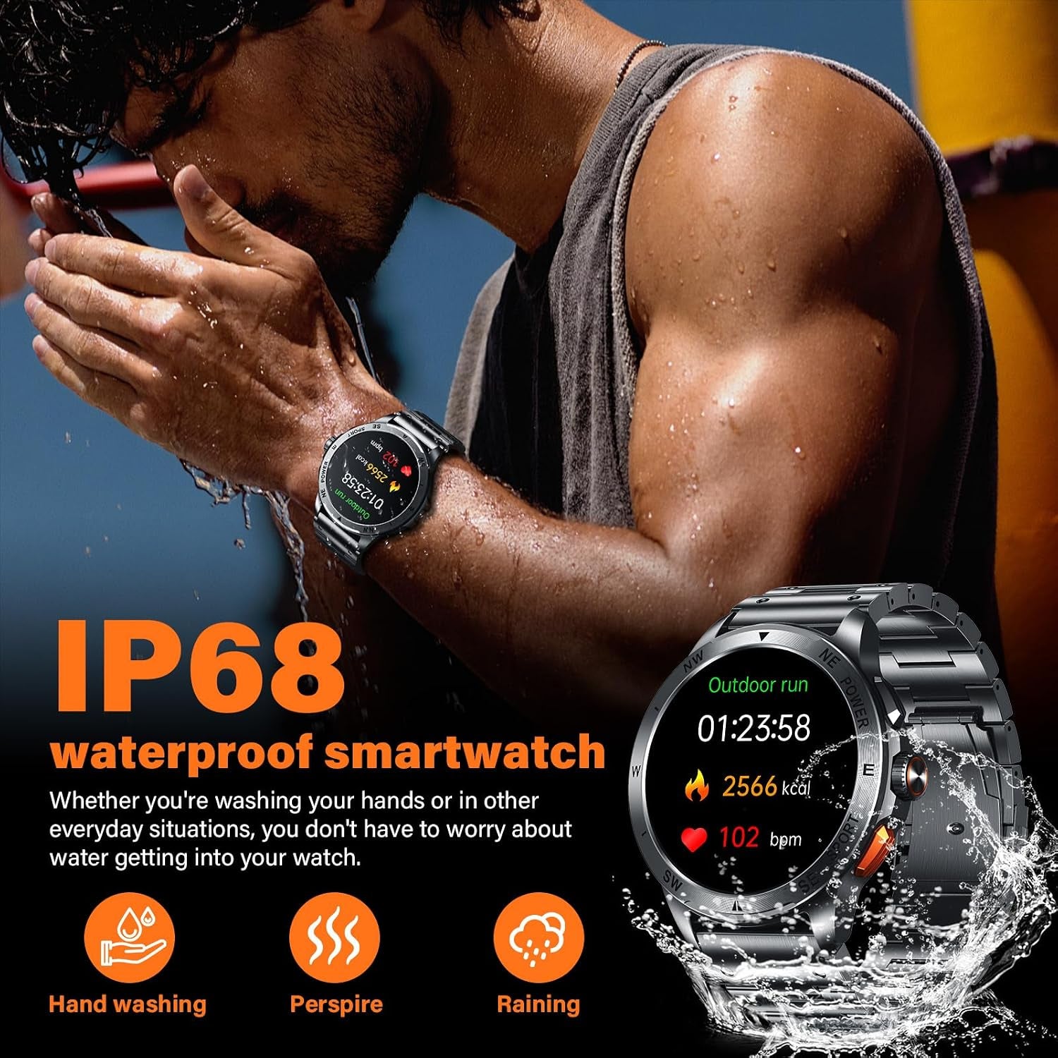 Pulse AMOLED Smartwatch — Calls, SpO2, IP68