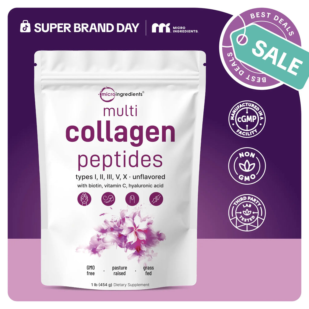 Multi Collagen Peptides Powder with Hyaluronic Acid & Biotin