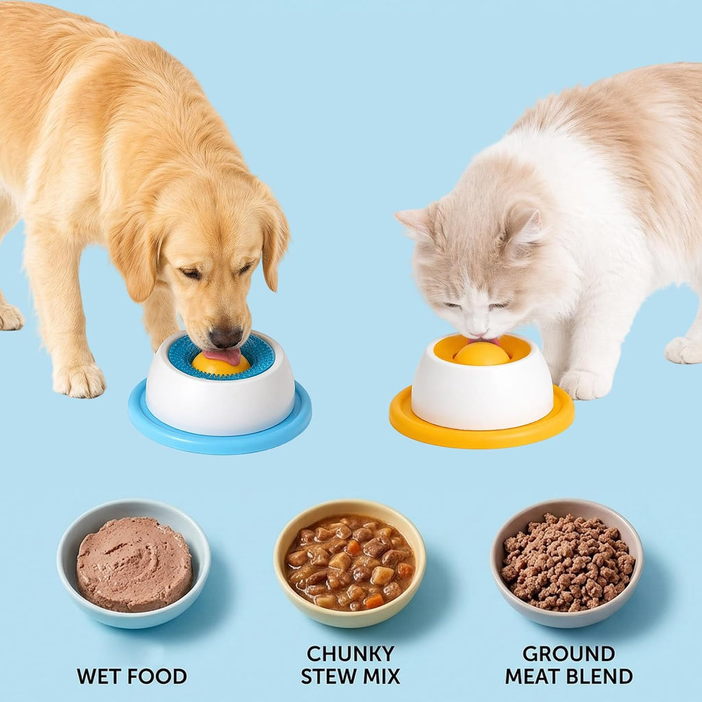 Soothing Lick Mat 2-Pack — Slow Feeder & Bath Helper for Dogs