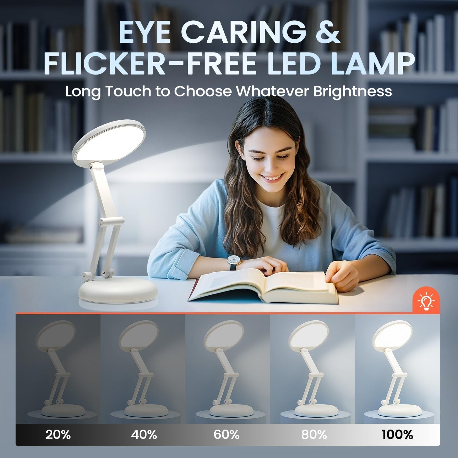 Fold & Go Wireless LED Desk Lamp