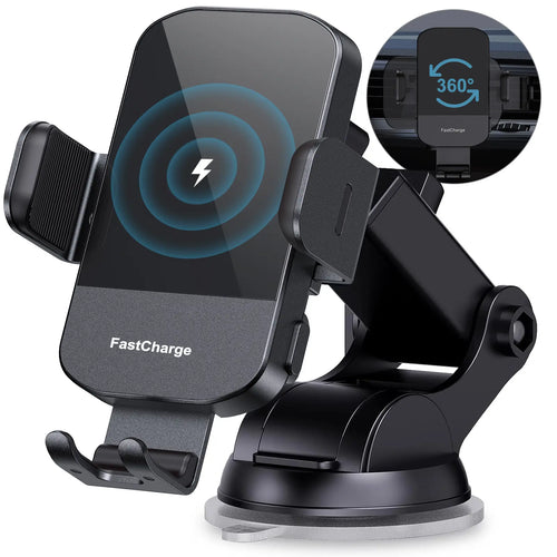 15W Wireless Car Charger with Auto-Clamping Holder