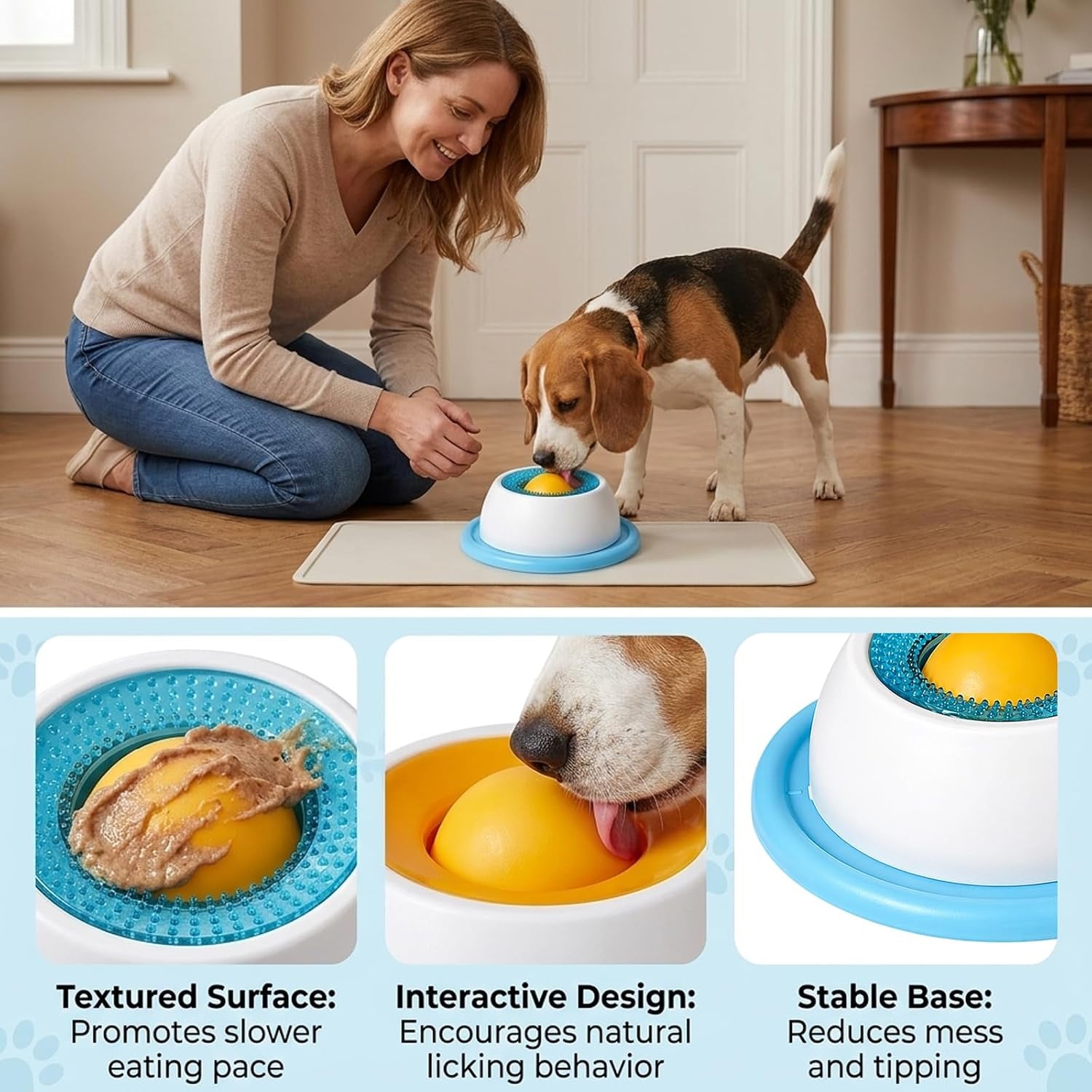 Soothing Lick Mat 2-Pack — Slow Feeder & Bath Helper for Dogs