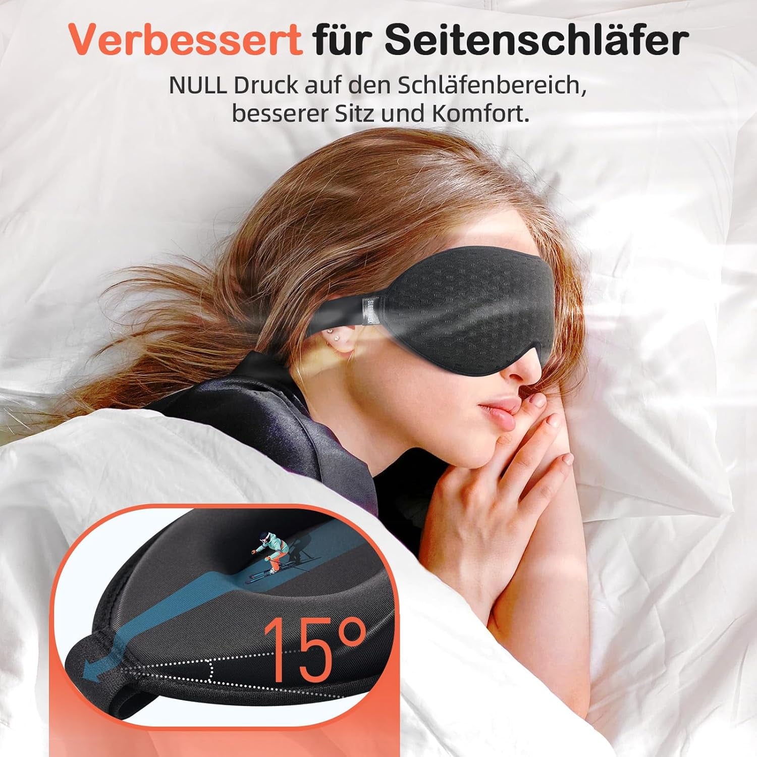 INNELO 3D Memory Foam Sleep Mask — 100% Blackout