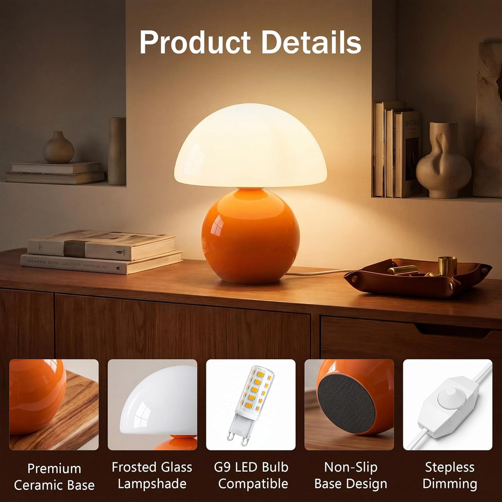 Luma Mushroom Bedside Lamp — Dimmable LED